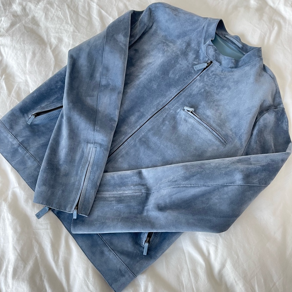 Impossibly cool suede leather jacket by Berluti.